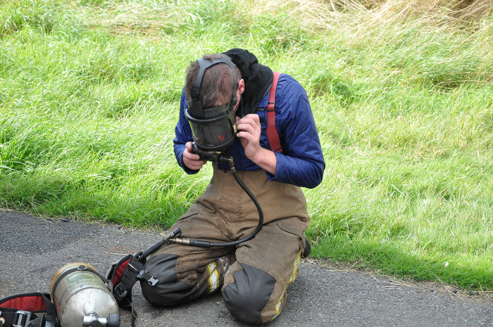 Lincolnshire FRS Instructor in K-Sorb undergarment