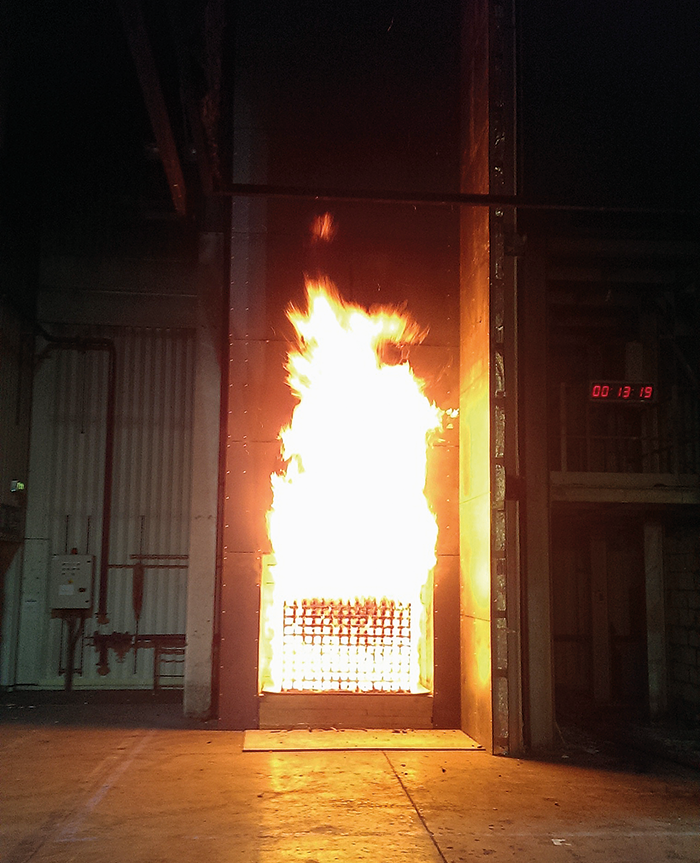 Photo 1 – BS 8414 test.