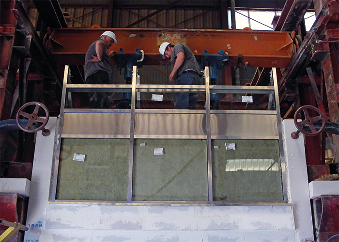 Photo 2 – EN 1364-4 elevation of test configuration.