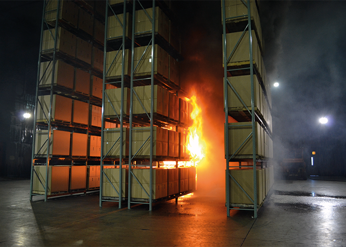 UL Large Scale Warehouse Simulation Fire Test.