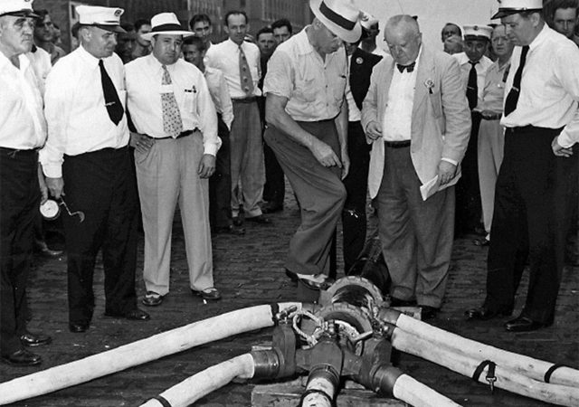 The 1951 New York City civil defense test showcased the firefighting and fire protection capabilities of Victaulic products, helping Victaulic enter the market in 1952.