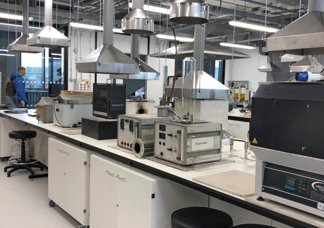 Brand new Fire Lab in the EIC (Engineering Innovation Centre) where students can carry out a variety of fire tests.