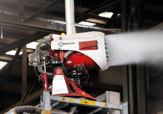 As soon as the fire alarm system is triggered, the FT10e fire-fighting turbine automatically swings to the appropriate area and starts the extinguishing work.