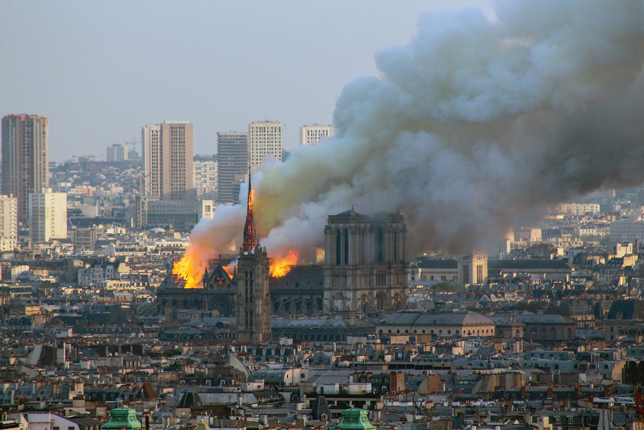 The 2019 Notre Dame Cathedral Fire was caused by an electric fault.