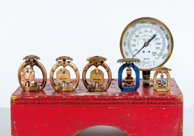 Evolution of Reliable sprinklers: 1921 Issue ‘A’, 1928 Issue ‘B’, 1948 Model ‘C’, 1982 Model G, 2020 Series KFR.