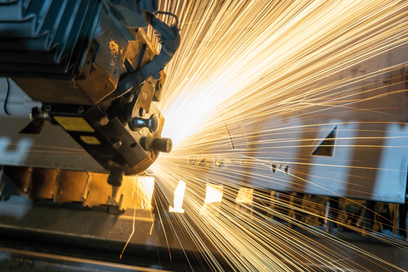 Sparks can be released when working with metal.
