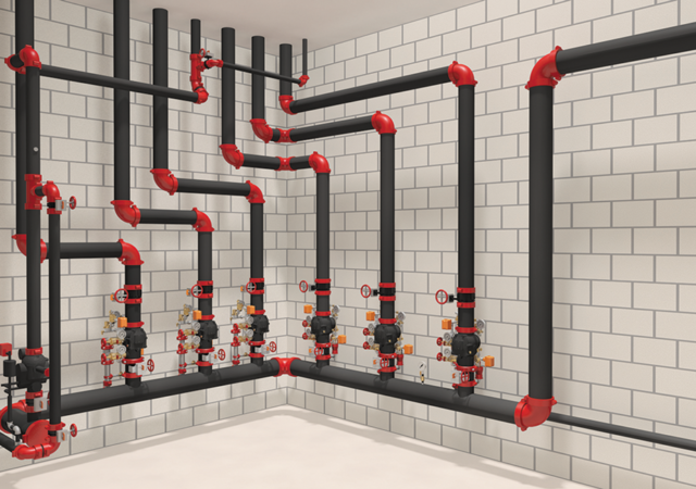 Rendering of a Victaulic Fire Valve Room.