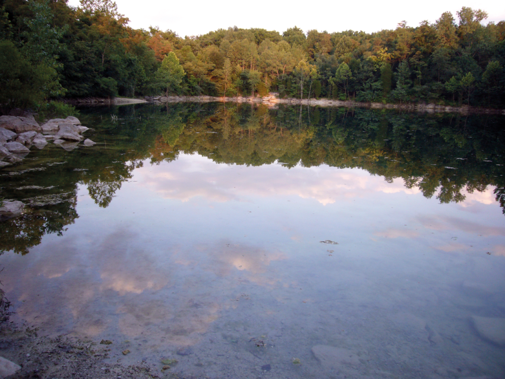 In rural areas, static water supplies – like this abandoned quarry – make excellent water supplies for manual suppression when the fire services have adequate drafting capacity.