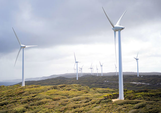 In some turbines, the nacelle is found nearly 300ft off the ground.