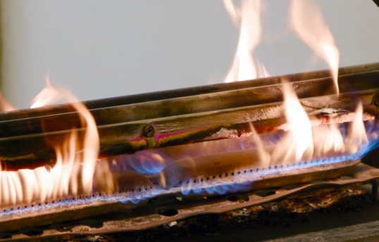 Cable on fire. (Wrexham Mineral Cables)