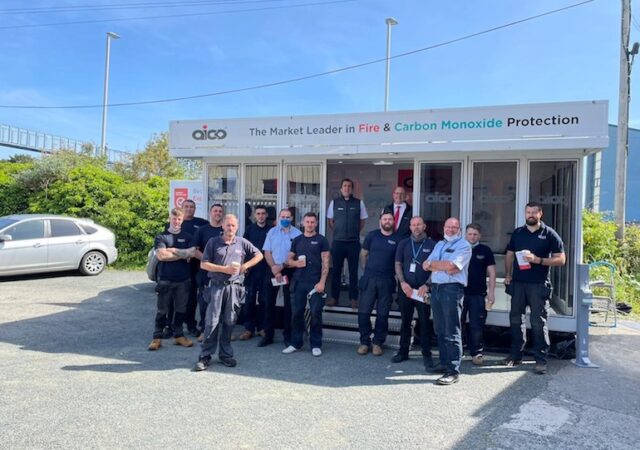 Regional Specification Manager, Steve Bulley and Sales Director, Steve Trafford with Plymouth Community Homes. (Aico)