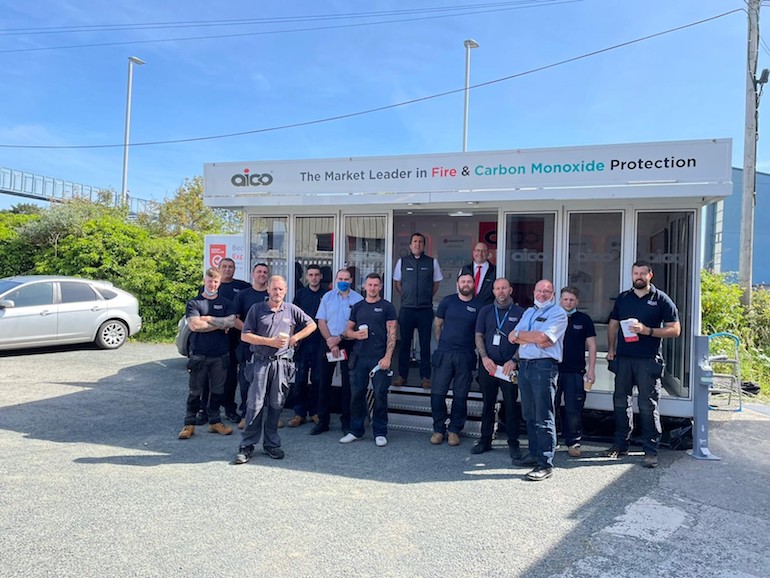 Regional Specification Manager, Steve Bulley and Sales Director, Steve Trafford with Plymouth Community Homes. (Aico)