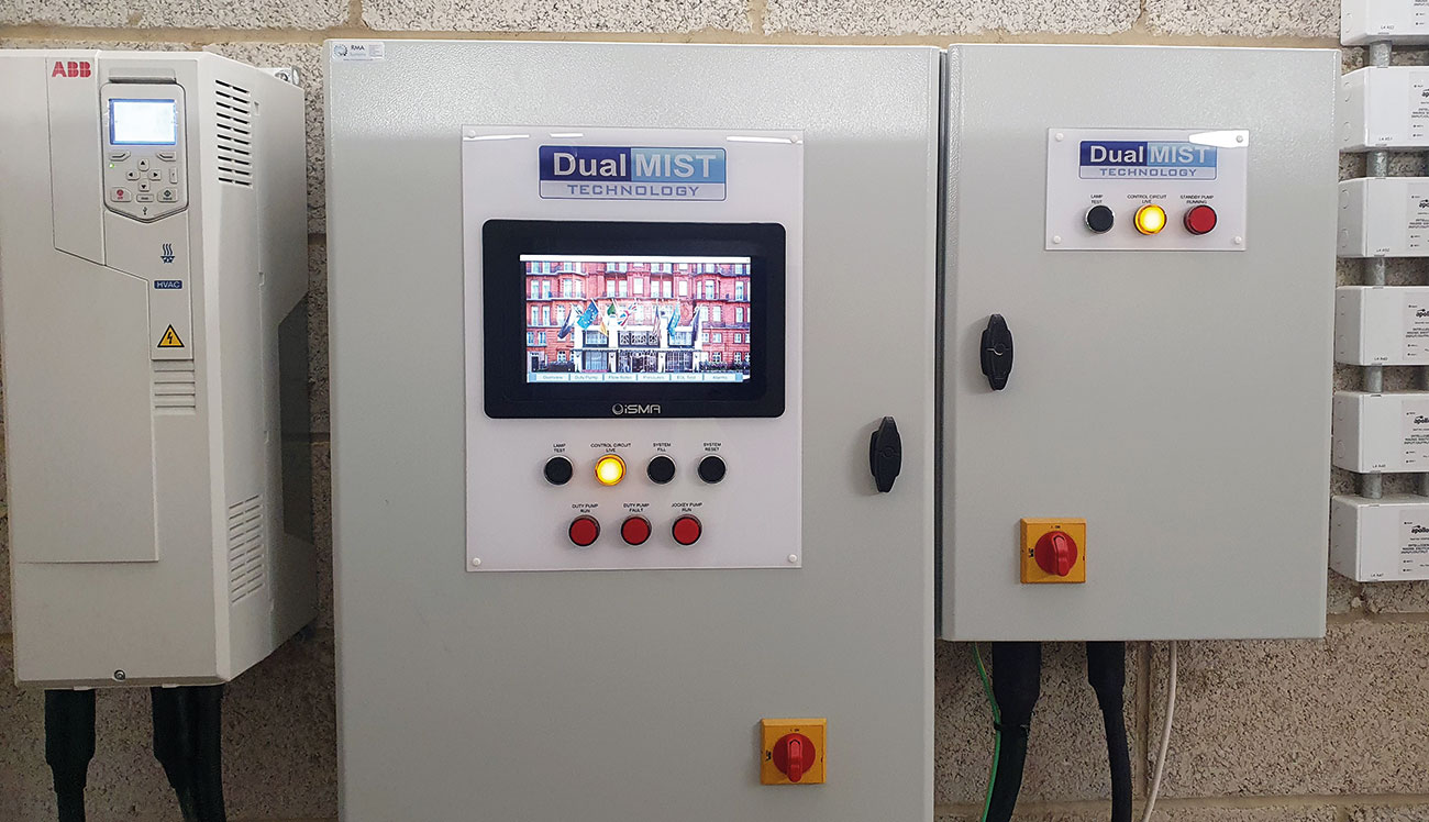 Here is an example of a control panel having been installed in The Claridges Hotel, London, UK. This is where the system is operated.