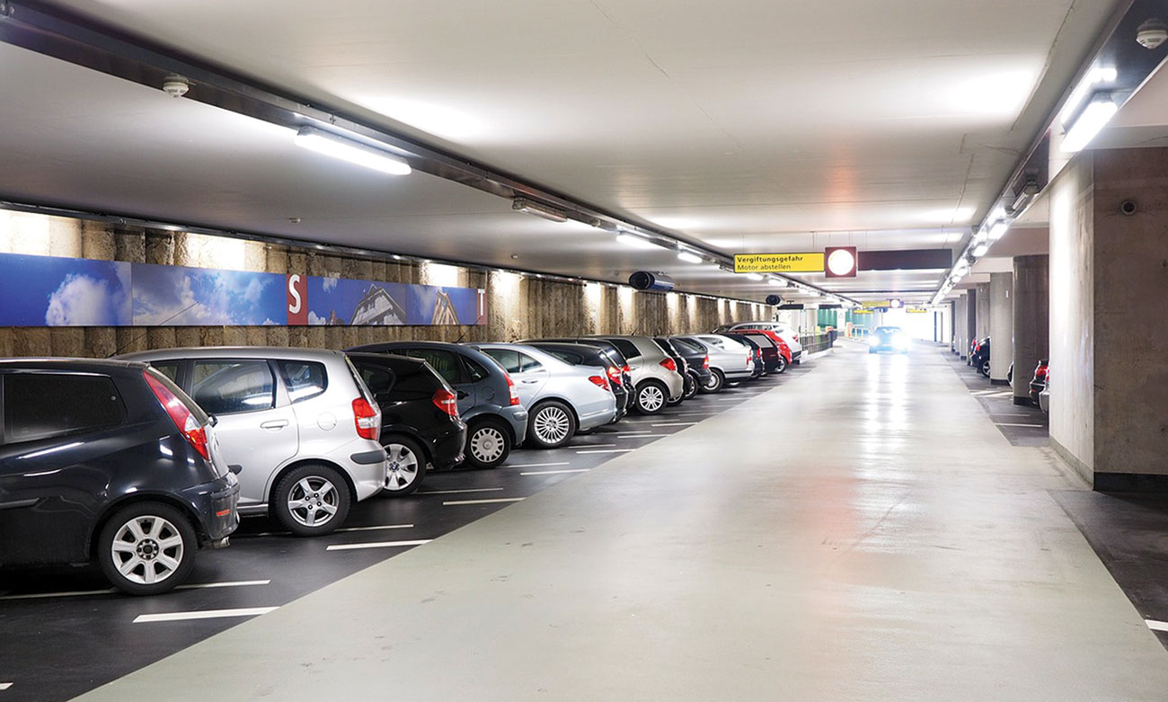 In modern parking structures, the space afforded to each vehicle has been reduced.