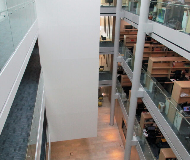 Example A of atrium protection to EN14972 part 10. Image courtesy of VID Fire-Kill.