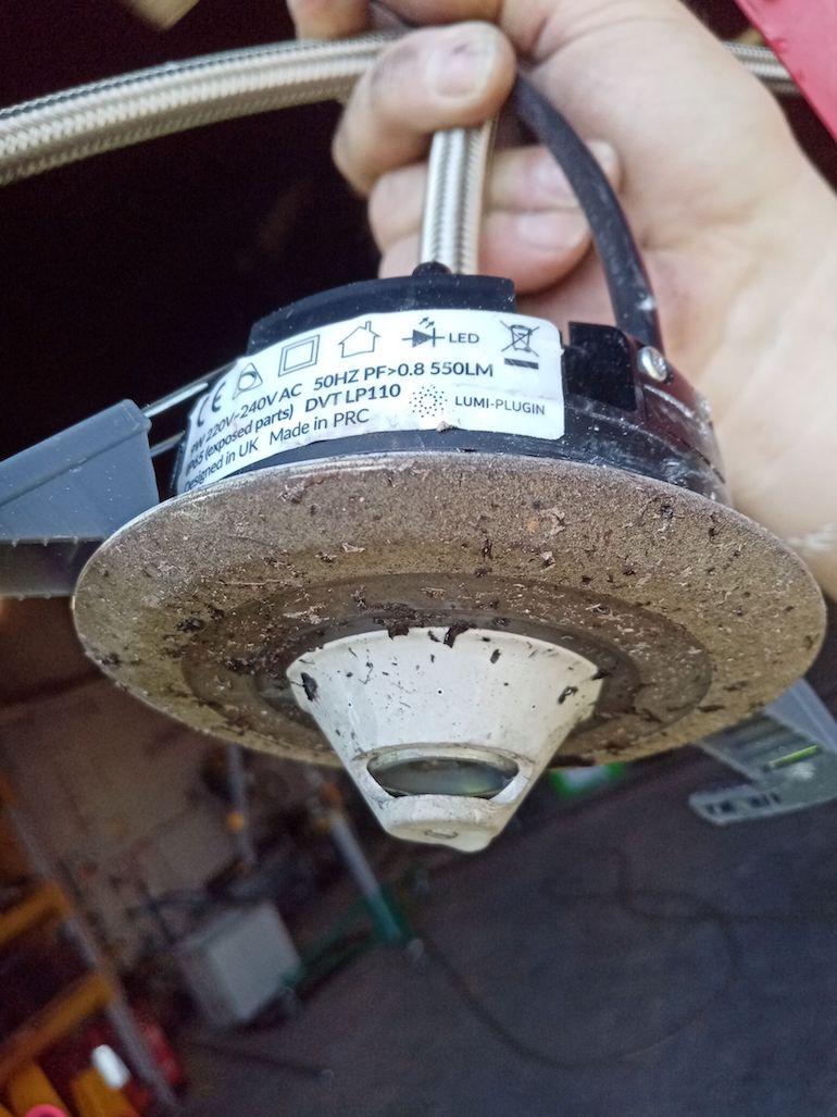 The Lumi-Plugin (intact) after the fire test. (Lumi-Plugin)