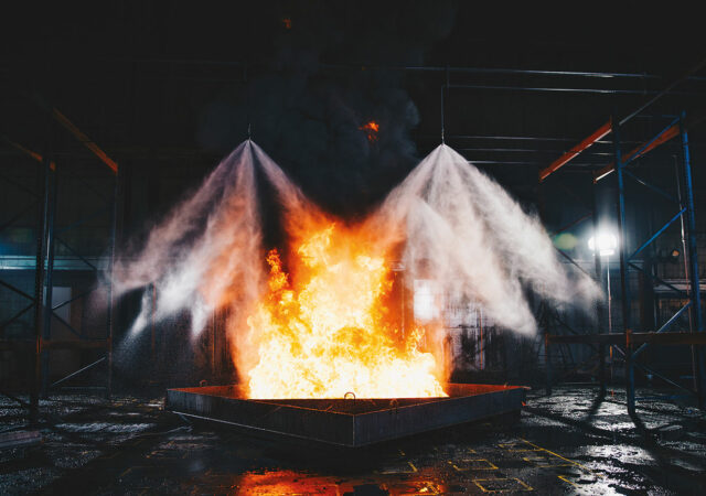 Pool fire test. Images supplied by Author / Contributor