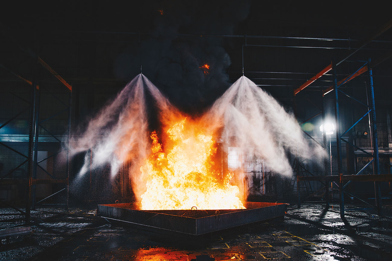 Pool fire test. Images supplied by Author / Contributor