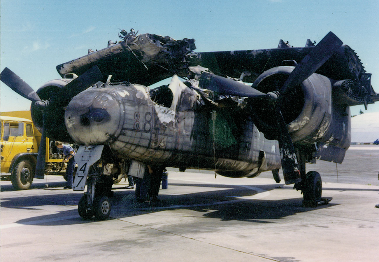 Damaged Grumman Tracker.
Images supplied by Author / Contributor