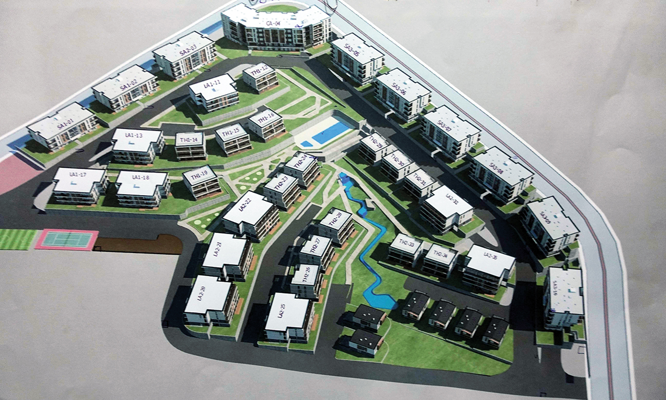 The development comprises 315 flats and villas on a 68,000m2 area.
Images supplied by Author / Contributor