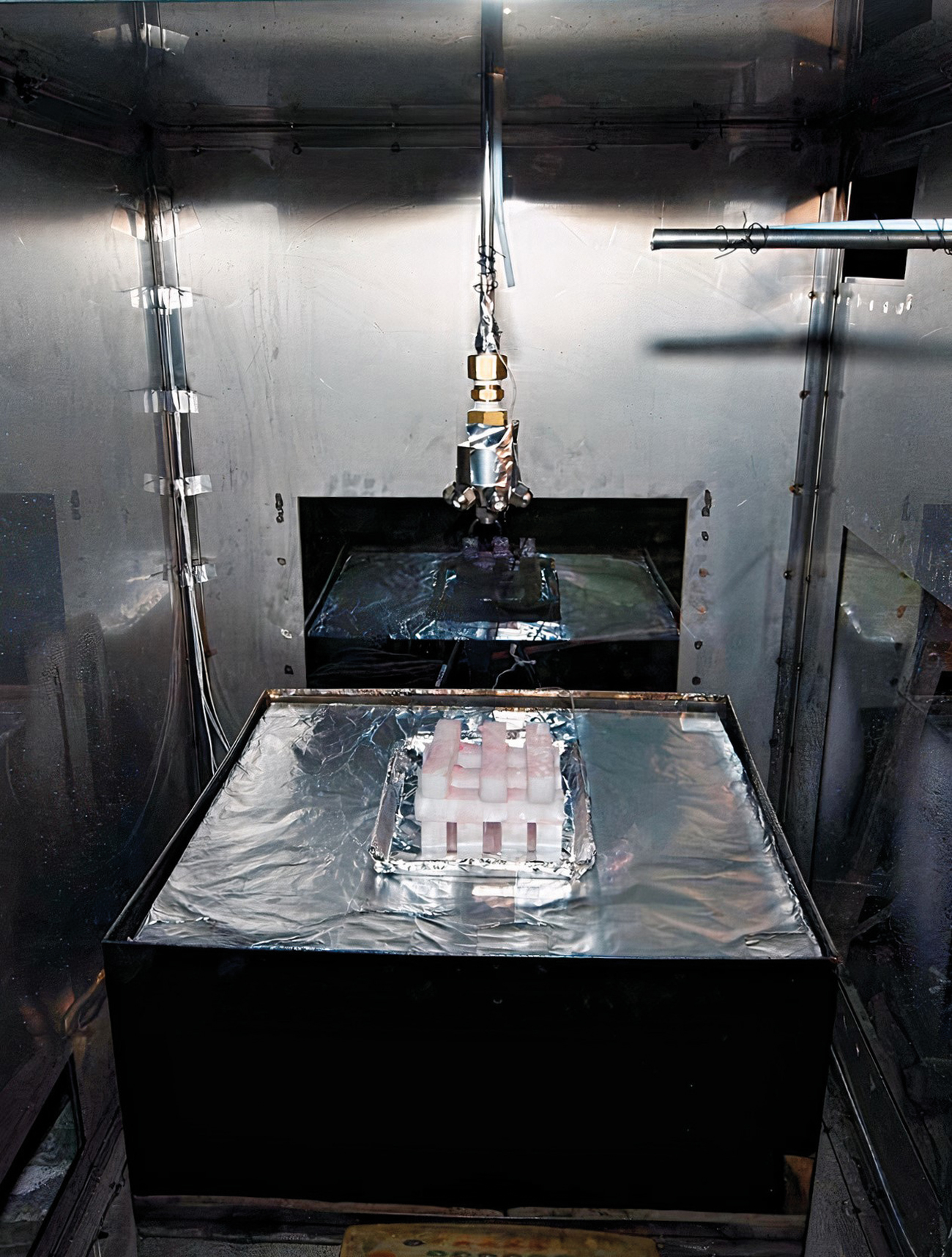 Test apparatus at the fire research and test laboratory.