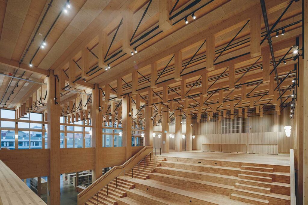 Sara Kulturhus state of the art cultural venue and hotel in Skellefteå Sweden internal view