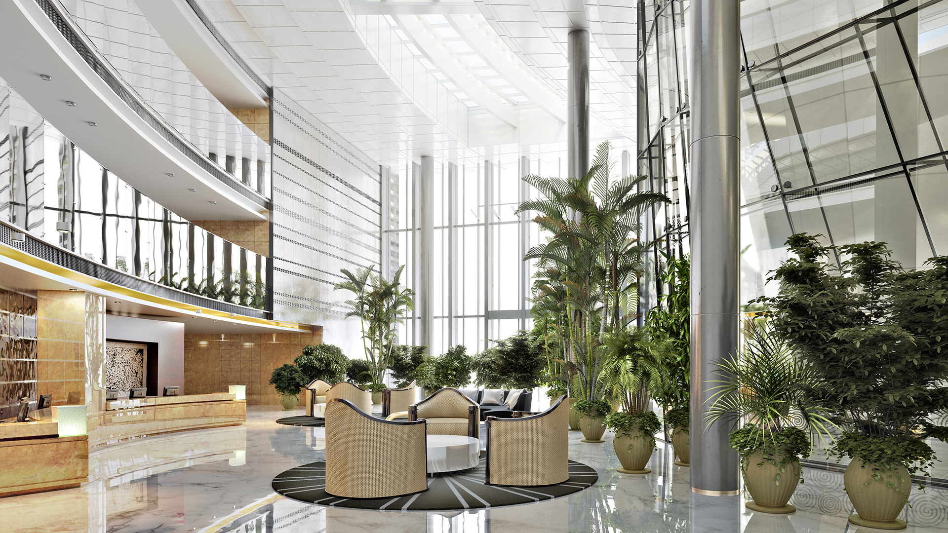 The Marioff HI-FOG system is now approved to protect high spaces like atriums from fire (Shutterstock)