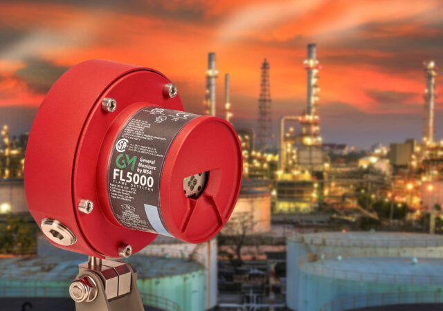 Figure 1. The new General Monitors® FL5000 MSIR Flame Detector by MSA Safety provides superior false-alarm discrimination over long distances.