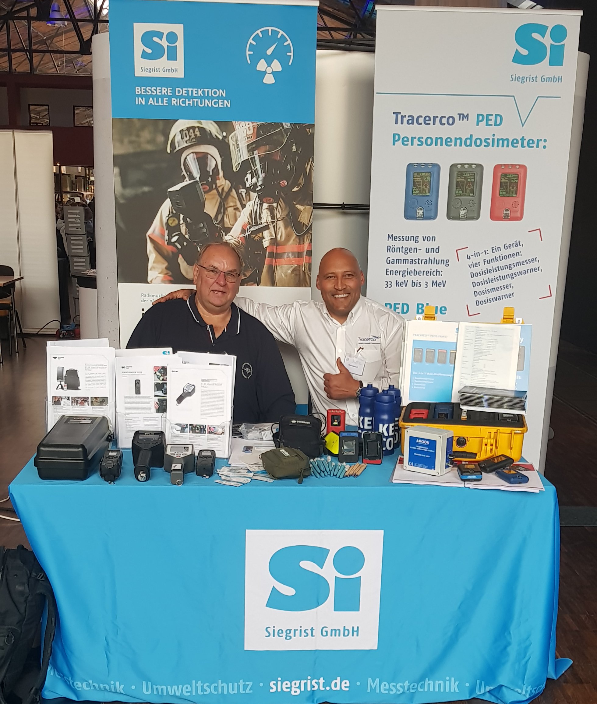 L to R Lothar Eckrich Consultant and Application Specialist at Siegrist GmbH with Alick Garbutt Europe Africa Commercial Manager Radiation Management at Tracerco